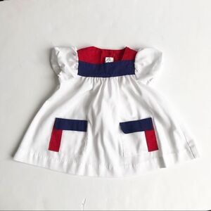 Vintage Manhattan red/white/red dress 3T